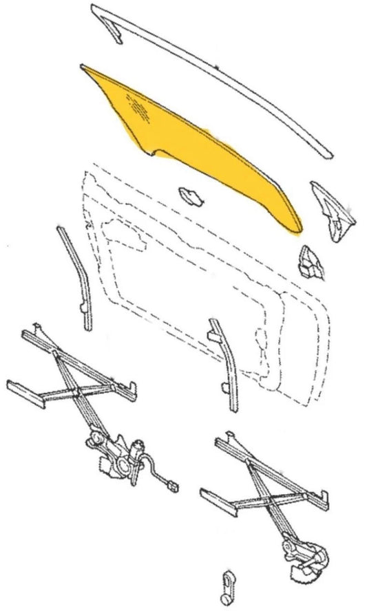 🥇 1995-1999 Mitsubishi Eclipse Gs Gst Gsx OEM Glass Driver Door Window