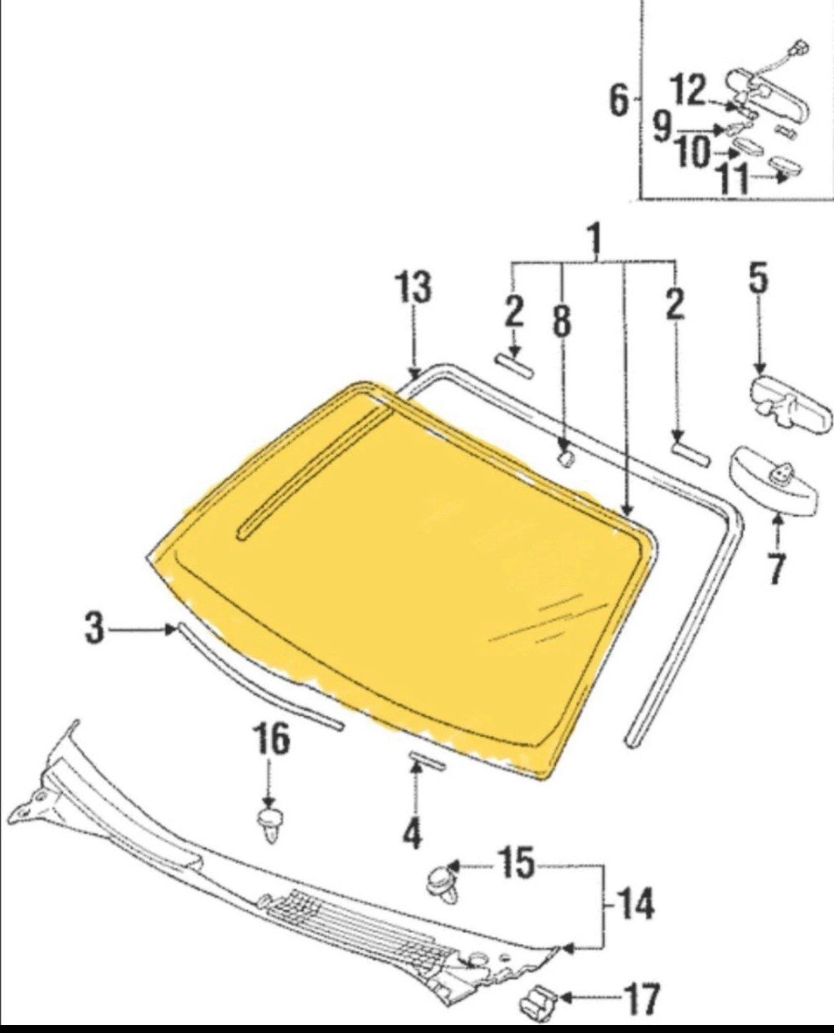 🏅 1995-1999 MITSUBISHI ECLIPSE GSX GST GS RS FRONT WINDSHIELD
